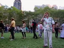 Square Dancers Hold Gathering In New York's Bryant Park Stock Footage