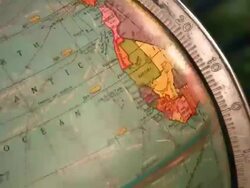 HD 1080i Antique Spinning Globe 6 Stock Footage
