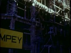 WIMPEY construction sites, modern blocks being built, Hong Kong, 1950 Stock Footage