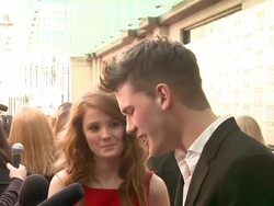 Jeremy Irvine at the Jameson Empire Awards at London England. (Footage by WireImage Video/GettyImages) Stock Footage