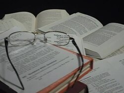 ZOOMING INTO THE EYE GLASSES Stock Footage