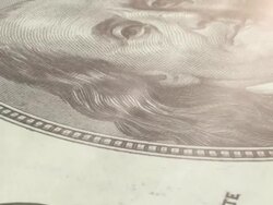 Macro: 100 Dollar Bill (PAL) Stock Footage