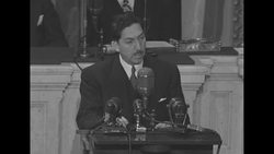 President Miguel Aleman of Mexico speaks to US Congress in 1947 News Clip