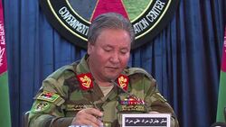 CLEAN : Afghan army give presser on US bomb blsat News Clip