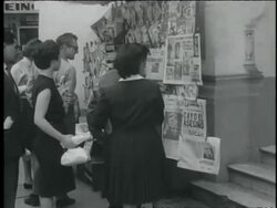 Peruvians react to JFK assassination Stock Footage