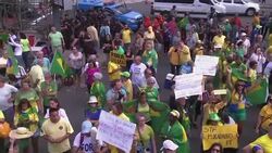 CLEAN : Brazilians protest in Rio as city prepares for Olympics News Clip