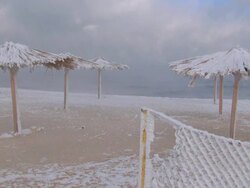 beach during the winter Stock Footage