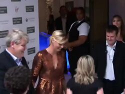 Maria Sharapova at Pre-Wimbledon Party Arrivals Stock Footage