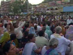 MS PAN People  raising  hands / Uttarakhand, India Stock Footage