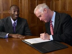 Signing an Agreement Stock Footage
