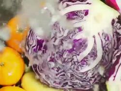 Rinsing Fruits And Vegetables : HD Slow motion Stock Footage