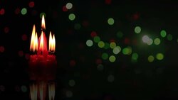 christmas candle and firework Stock Footage