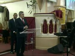 Gordon Brown campaigning around London News Clip