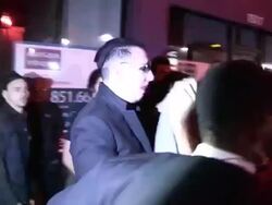 Marilyn Manson & Lindsay Usich at Warwick in Hollywood - Celebrity Sightings in Los Angeles Stock Footage