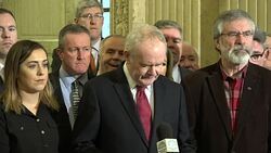 Martin McGuinnes speaking about Arlene Foster vote of no confidence News Clip