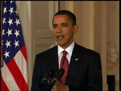 Obama outlines economic recovery plan in prime time presser News Clip