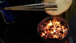 Kaokrieb Wao,ndigenous rice cracker Stock Footage