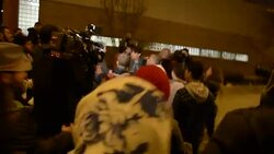 Fight Breaks Out As Protesters And Trump Supporters Argue Stock Footage