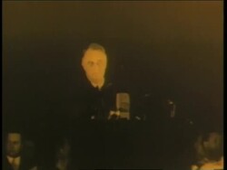 United States President Franklin D. Roosevelt makes a speech about Italy declaring war on France in 1940. News Clip