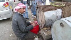 Wartime Markets in Aleppo, Syria Stock Footage