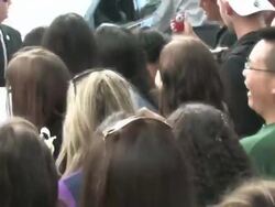 BooBoo Stewart & Fivel Stewart arrive at The Karate Kid Premiere in Westwood at the Celebrity Sightings in Los Angeles at Los Angeles CA. (Footage by WireImage Video/GettyImages) Stock Footage