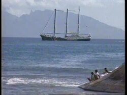 PACIFIC: TAHITI: GREENPEACE'S RAINBOW WARRIOR ARRIVES News Clip