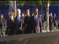 President Barack Obama and former President George W. Bush arrived Sunday morning at the site of the World Trade Center to mark the 10th anniversary of the Sept. 11 attacks. News Clip