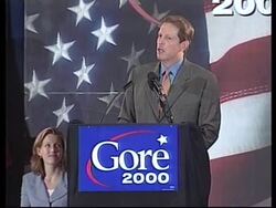 USA: AL GORE &amp; GEORGE W BUSH PRESIDENTIAL CAMPAIGN News Clip