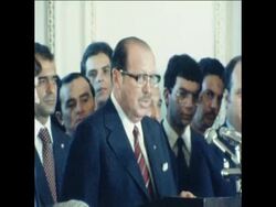 UPITN 28/6/80 PRESIDENTS OF PARAGUAY AND BRAZIL SIGN DOCUMENT IN ASUNCION News Clip