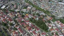 Neighborhood in Mexico City seen from above. Stock Footage