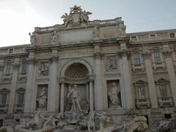 WS LA LD Trevi Fountain / Rome, Italy Stock Footage
