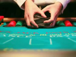 Casino, Black Jack table. Stock Footage