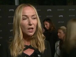 INTERIVEW - Frida Giannini at 2014 LACMA Art+Film Gala Honoring Barbara Kruger And Quentin Tarantino Presented By Gucci Stock Footage