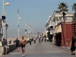 THE STRAND HERMOSA BEACH Stock Footage