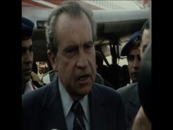 UNUSED 31 7 80 ARRIVAL OF EX-PRESIDENT NIXON FOR SHAH'S FUNERAL News Clip