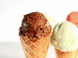 Ice Cream in Waffles Stock Footage