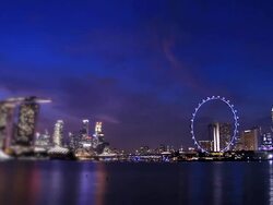 Blue Twilight City Stock Footage