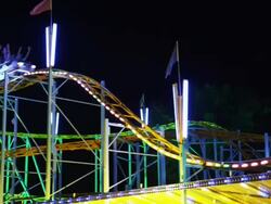 Young people on Rollercoaster Stock Footage