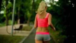 jogging woman Stock Footage