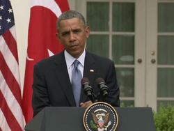 Obama says Assad must go Stock Footage