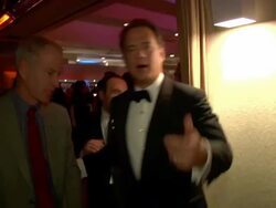 Tom Hanks (r) and John McEnroe at the Inside The Vanity Fair Oscar Party 2010 at West Hollywood CA. (Footage by WireImage Video/GettyImages) Stock Footage