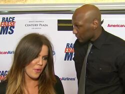 INTERVIEW: Khloe Kardashian-Odom & Lamar Odom on being a part of the night at 19th Annual Race To Erase MS -Glam Rock To Erase MS Stock Footage
