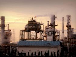 Dusk Oil Refinery Stock Footage