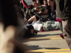 Robert Reich speaks at Occupy LA Stock Footage
