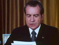 Nixon's First Watergate Speech - Part 3 of 9 Stock Footage