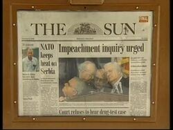 USA: WASHINGTON: REACTION TO CLINTON IMPEACHMENT INQUIRY VOTE News Clip