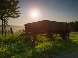 CRANE UP: Farm Stock Footage