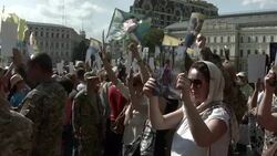 CLEAN : Ukraine commemorates the death of 366 soldiers a year ago News Clip