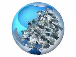 Money Wold Sphere - isolated, loopable Stock Footage