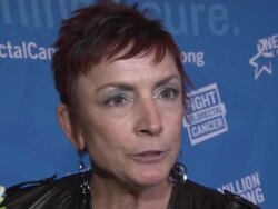 INTERVIEW - Fight CRC Advocates Eric Haussman and Rose Haussman - Fight Colorectal Cancer: One Million Strong - Colon Cancer Awareness 2014 Stock Footage